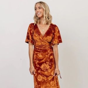 Danielle Embossed Velvet Maxi Dress